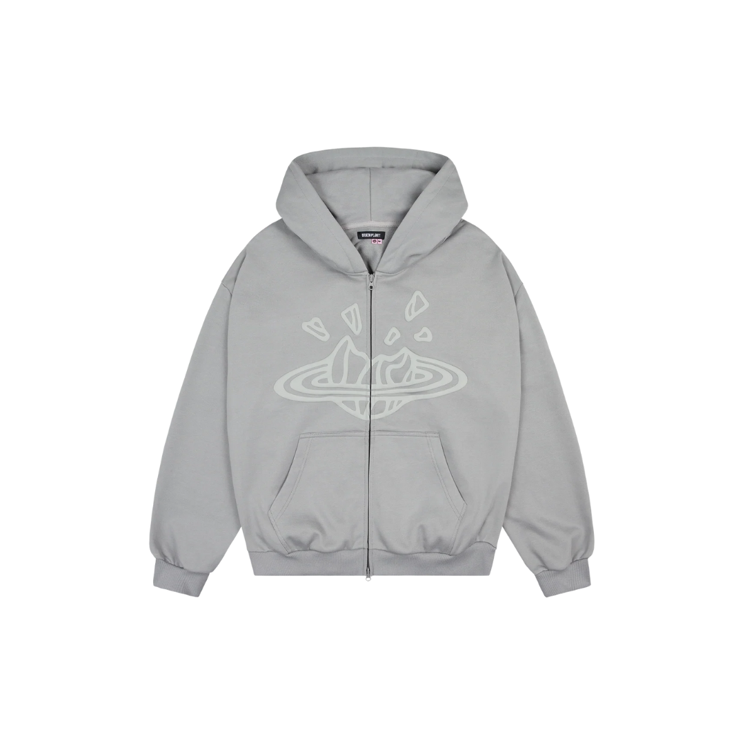 Broken Planet Gunmetal Grey Zip Up Hoodie | Hype Locker UK