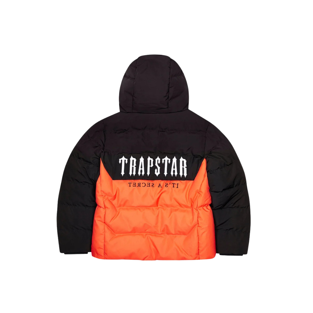 Trapstar ワッフルZIPパーカー 橙 UK限定 M Trapstar Decoded Puffer Jacket - Black / Orange | Hype Locker UK