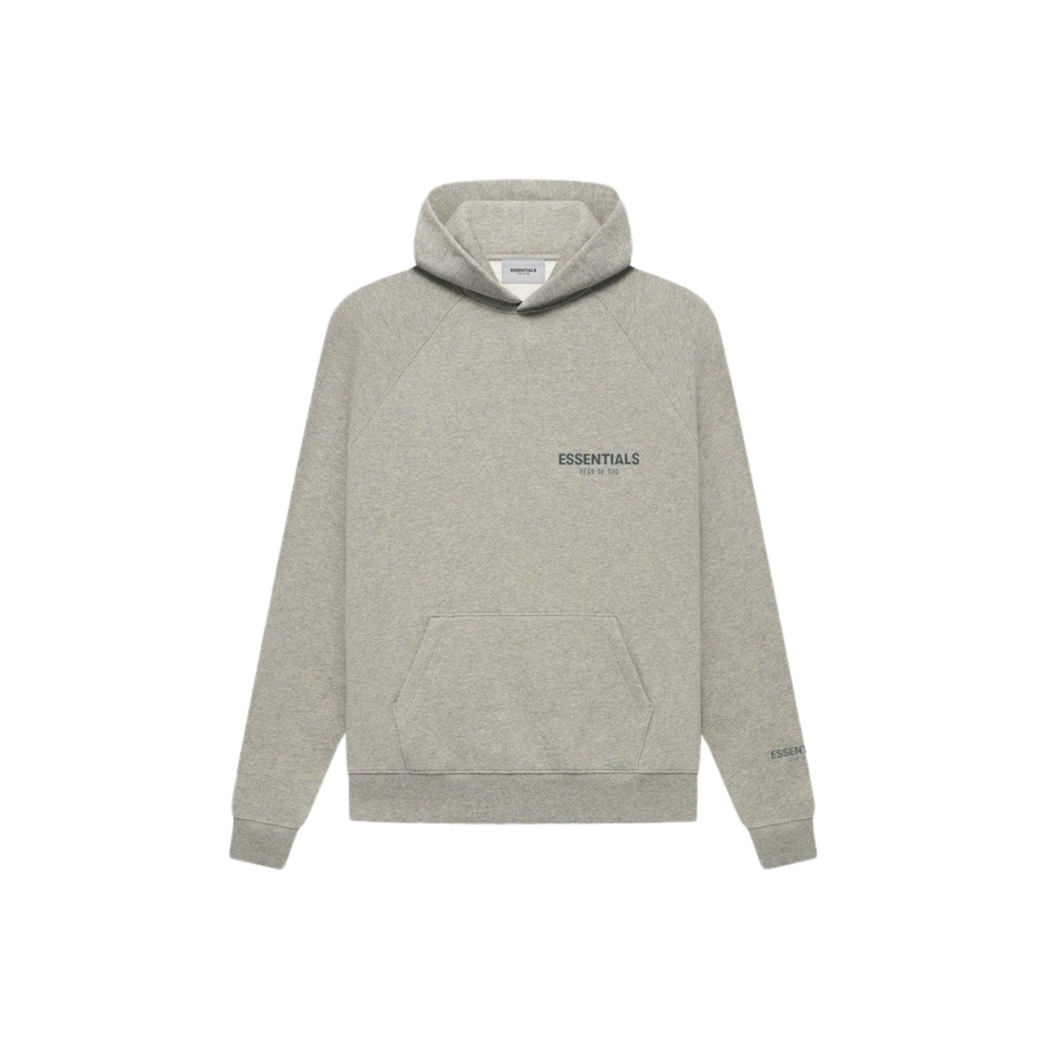 FEAR OF GOD ESSENTIALS HEATHER OATMEAL CORE COLLECTION HOODIE