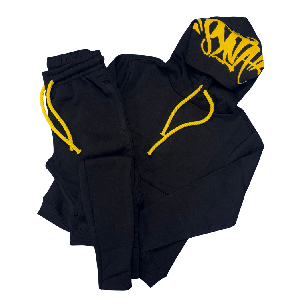 Syna World OG Tracksuit - Black / Yellow | Hype Locker UK