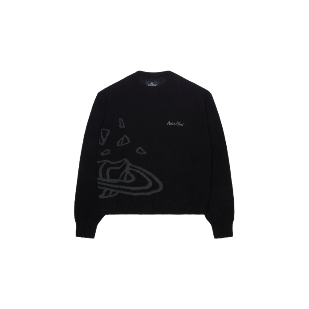 Broken Planet Midnight Black Knit Sweater | Hype Locker UK