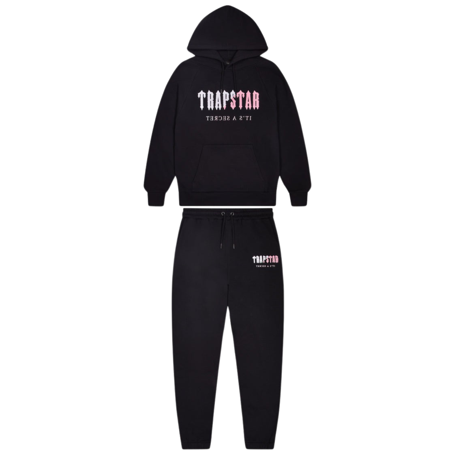 Black and red trapstar hoodie hotsell