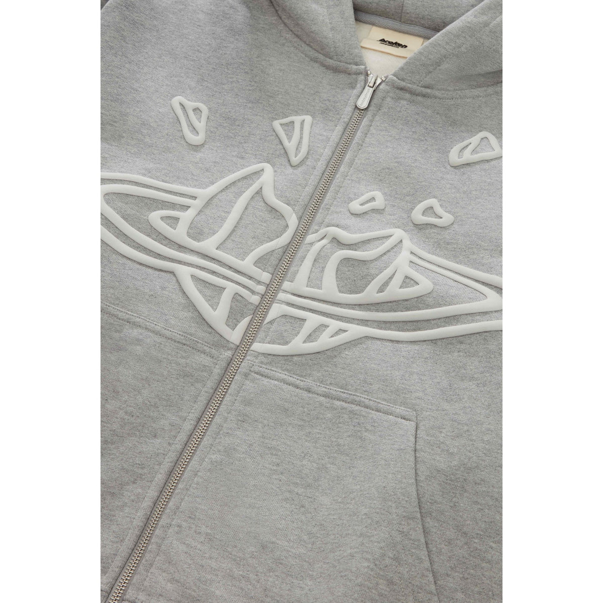 Sweat à Capuche Planet Eclipse Glory - Heather Gris - Taille Large - Neuf Emballé