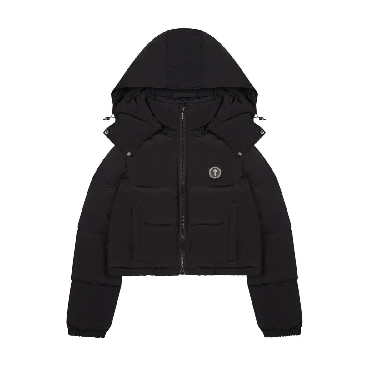 Trapstar Women's Irongate Detachable Hooded Puffer Jacket Black Hype Locker UK
