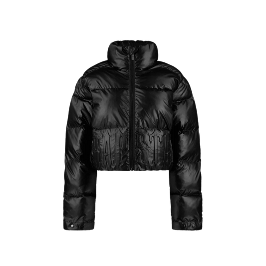 TRAPSTAR WOMEN’S IRONGATE EMBOSSED PUFFER JACKET - MATT BLACK