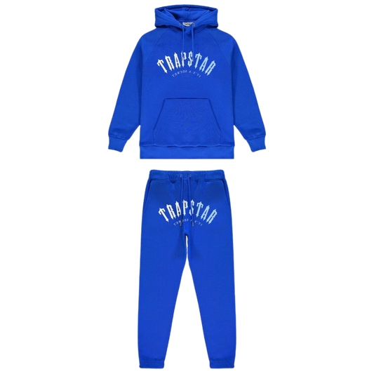 TRAPSTAR IRONGATE ARCH ITS A SECRET HOODED GEL TRACKSUIT - BLUE