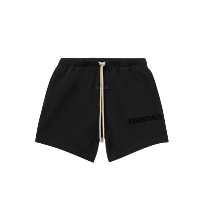 FEAR OF GOD ESSENTIALS JET BLACK SHORTS - Hype Locker UK