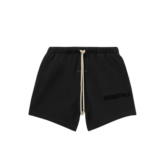 FEAR OF GOD ESSENTIALS JET BLACK SHORTS - Hype Locker UK