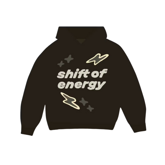 BROKEN PLANET 'SHIFT OF ENERGY' HOODIE DARK BROWN