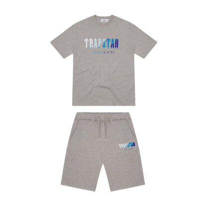 TRAPSTAR CHENILLE DECODED SHORT SET - GREY ICE FLAVOURS 2.0 EDITION - Hype Locker UK