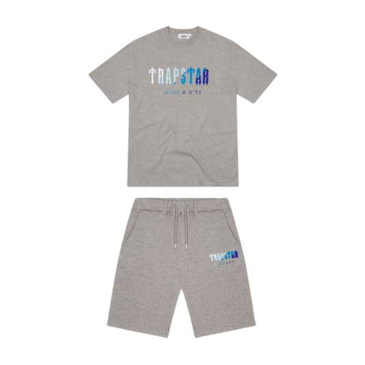 TRAPSTAR CHENILLE DECODED SHORT SET - GREY ICE FLAVOURS 2.0 EDITION - Hype Locker UK