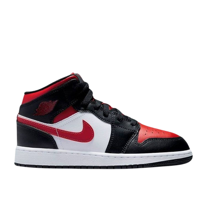 AIR JORDAN 1 MID 'BLACK FIRE RED' (GS) - Hype Locker UK