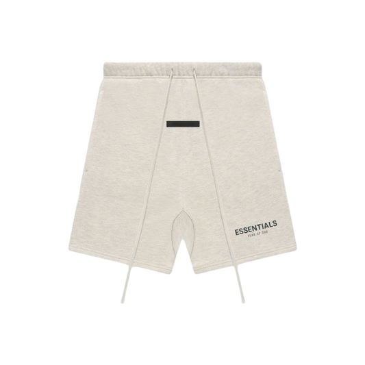 FEAR OF GOD ESSENTIALS LIGHT HEATHER OATMEAL CORE COLLECTION SHORTS - Hype Locker UK