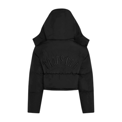 TRAPSTAR WOMEN’S ARCH AW23 HOODED PUFFER JACKET - BLACK