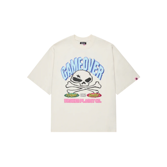 BROKEN PLANET 'GAME OVER' VANILLA WHITE T-SHIRT