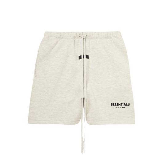 FEAR OF GOD ESSENTIALS LIGHT HEATHER OATMEAL SHORTS (SS22) - Hype Locker UK