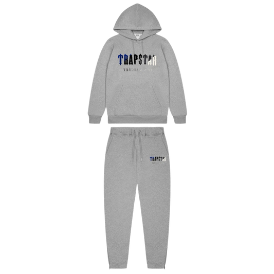 TRAPSTAR DECODED CHENILLE HOODED TRACKSUIT - GREY ICE EDITION 2.0