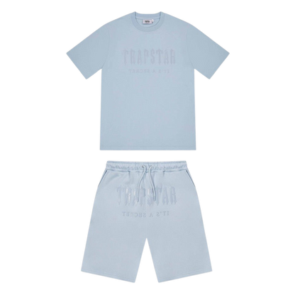 TRAPSTAR DECODED GEL SHORT SET - CASHMERE BLUE - Hype Locker UK