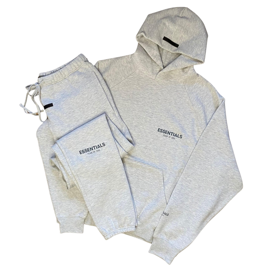 FEAR OF GOD ESSENTIALS LIGHT HEATHER OATMEAL CORE COLLECTION TRACKSUIT - Hype Locker UK