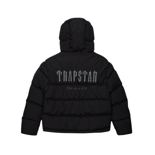 TRAPSTAR DECODED HOODED PUFFER JACKET 2.0 - BLACK - Hype Locker UK