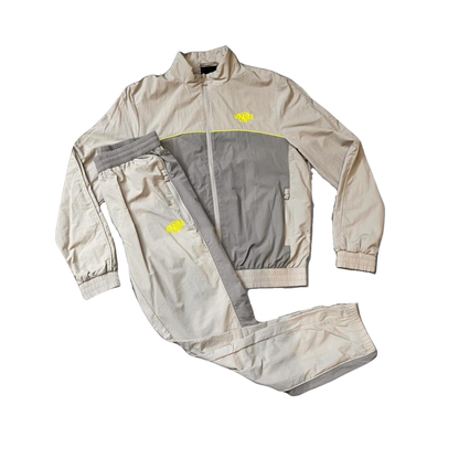 SYNA WORLD LOGO SHELL TRACKSUIT - LIGHT GREY / BLACK