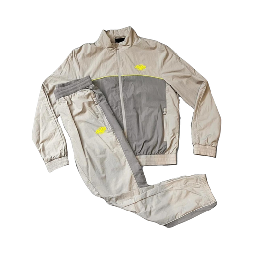 SYNA WORLD LOGO SHELL TRACKSUIT - LIGHT GREY / BLACK