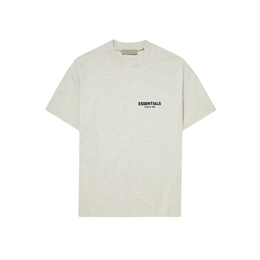 FEAR OF GOD ESSENTIALS LIGHT HEATHER OATMEAL T-SHIRT (SS22) - Hype Locker UK