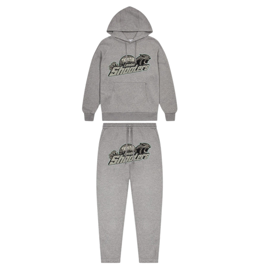 TRAPSTAR SHOOTERS HOODED TRACKSUIT - GREY / TEAL