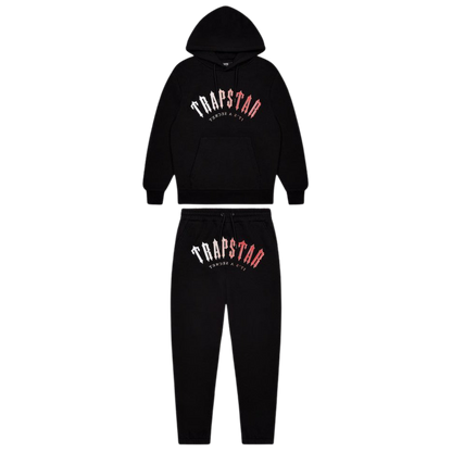 TRAPSTAR IRONGATE ARCH ITS A SECRET HOODED GEL TRACKSUIT - BLACK