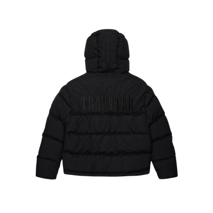 TRAPSTAR DECODED HOODED PUFFER JACKET 2.0 - BLACKOUT EDITION - Hype Locker UK