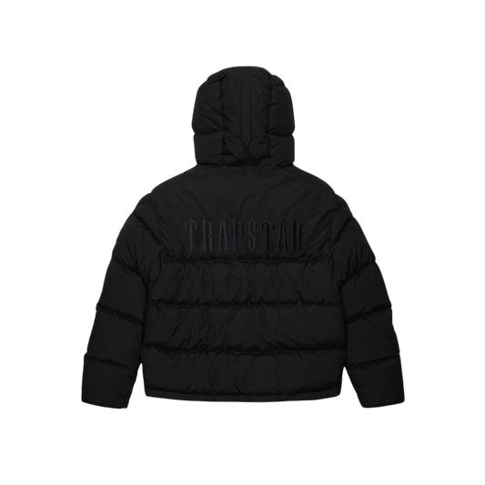 TRAPSTAR DECODED HOODED PUFFER JACKET 2.0 - BLACKOUT EDITION - Hype Locker UK