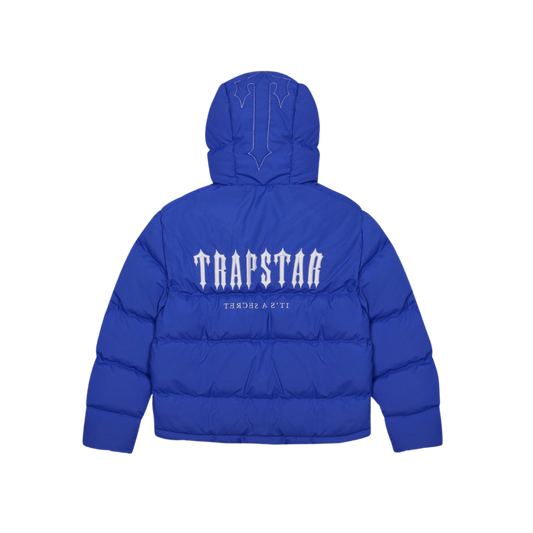 TRAPSTAR DECODED HOODED PUFFER JACKET 2.0 - DAZZLING BLUE - Hype Locker UK