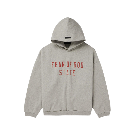 FEAR OF GOD ESSENTIALS DARK HEATHER STATE HOODIE