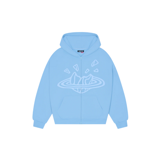 BROKEN PLANET SKY BLUE ZIP UP HOODIE