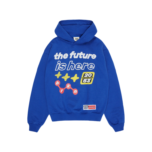 BROKEN PLANET 'THE FUTURE IS HERE' BLUE HOODIE