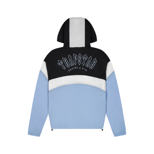 TRAPSTAR IRONGATE METAL BADGE WINDBREAKER JACKET - BLUE