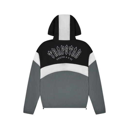 TRAPSTAR IRONGATE METAL BADGE WINDBREAKER JACKET - BLACK