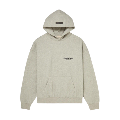 FEAR OF GOD ESSENTIALS DARK HEATHER OATMEAL HOODIE (SS22)