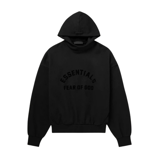 FEAR OF GOD ESSENTIALS JET BLACK HOODIE - Hype Locker UK