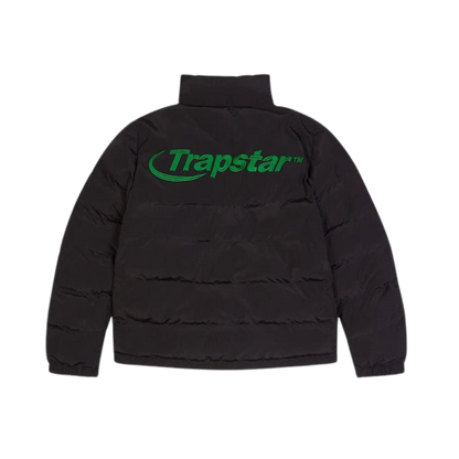 TRAPSTAR HYPERDRIVE PUFFER JACKET - BLACK / GREEN - Hype Locker UK