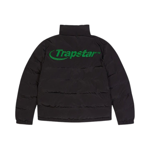 TRAPSTAR HYPERDRIVE PUFFER JACKET - BLACK / GREEN - Hype Locker UK