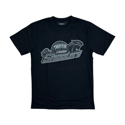 TRAPSTAR SHOOTERS T-SHIRT - BLACK MONOCHROME EDITION - Hype Locker UK