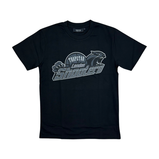 TRAPSTAR SHOOTERS T-SHIRT - BLACK MONOCHROME EDITION - Hype Locker UK