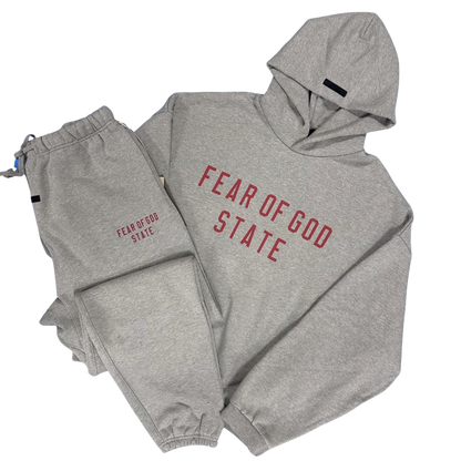 FEAR OF GOD ESSENTIALS DARK HEATHER STATE TRACKSUIT