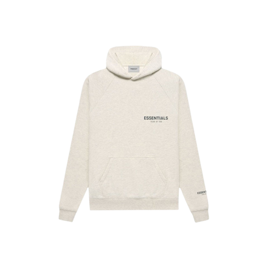 FEAR OF GOD ESSENTIALS LIGHT HEATHER OATMEAL CORE COLLECTION HOODIE - Hype Locker UK