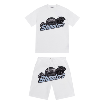 TRAPSTAR SHOOTERS SHORT SET - WHITE / BLUE