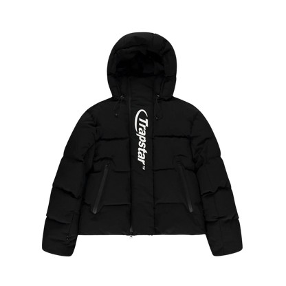 TRAPSTAR HYPERDRIVE TECHNICAL PUFFER JACKET - BLACK / WHITE - Hype Locker UK