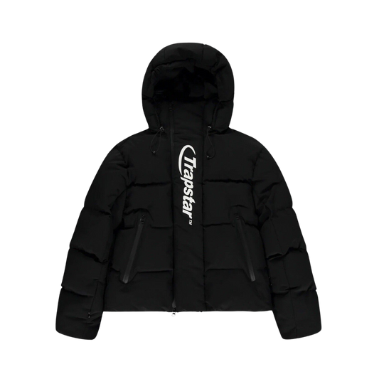 TRAPSTAR HYPERDRIVE TECHNICAL PUFFER JACKET - BLACK / WHITE - Hype Locker UK