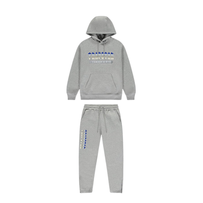 TRAPSTAR CHENILLE DECODED 2.0 HOODED TRACKSUIT - GREY ICE EDITION - Hype Locker UK