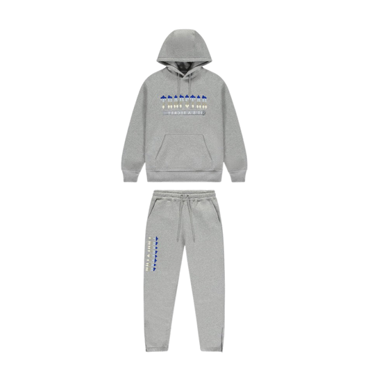 TRAPSTAR CHENILLE DECODED 2.0 HOODED TRACKSUIT - GREY ICE EDITION - Hype Locker UK